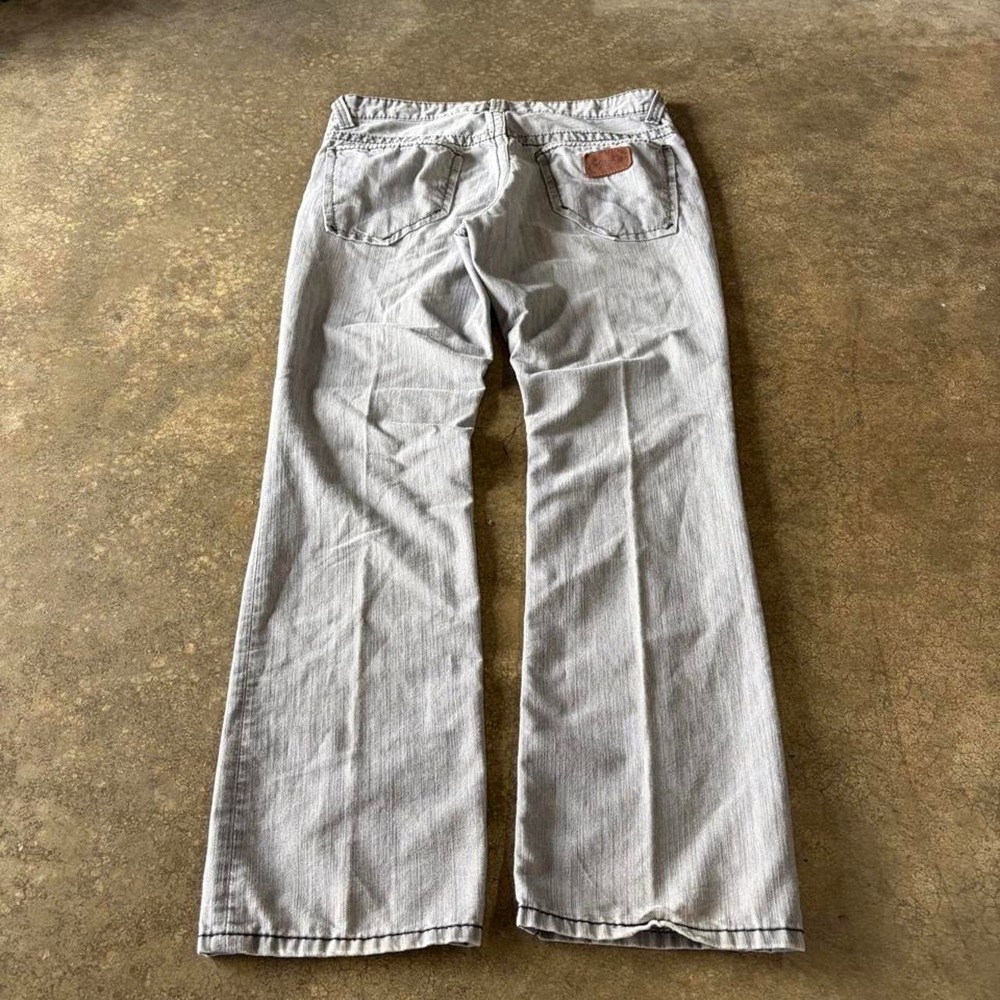 Stitch's Texas Grey Tailored Bootcut Denim Jeans Mens Size 36 2000s Vintage